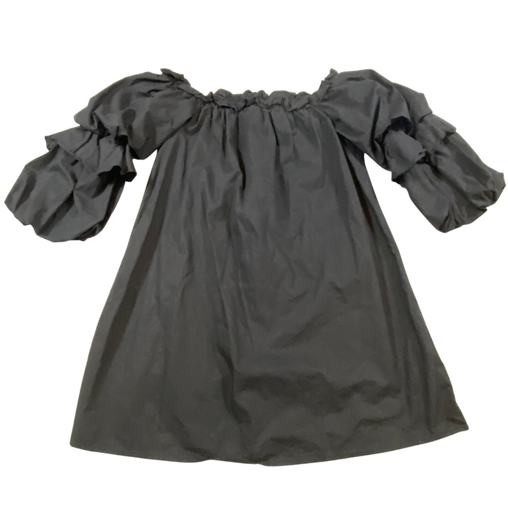 Do+Be Black Tiered Puff‎ Sleeve Mini Dress Small S Tuckernuck